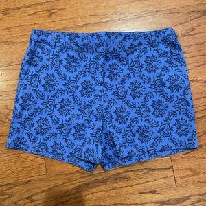 Kenar shorts size 4, bright blue patterned